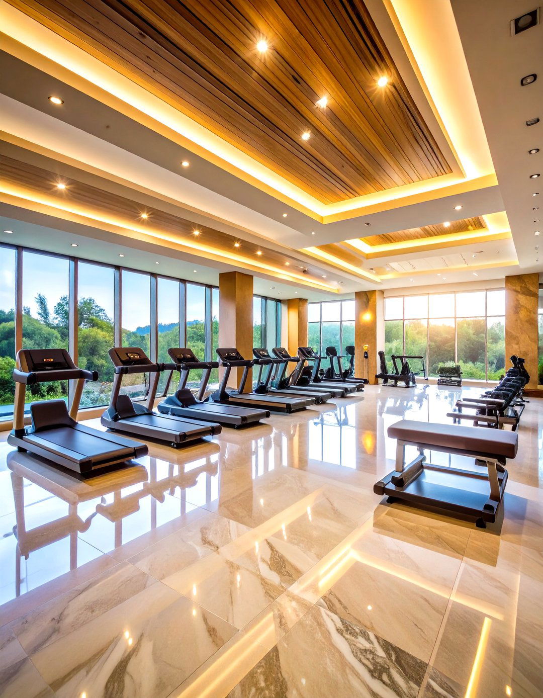 Luxury Hotel Spa Home Gym Sanctuary - 24 Home Gym Ideas