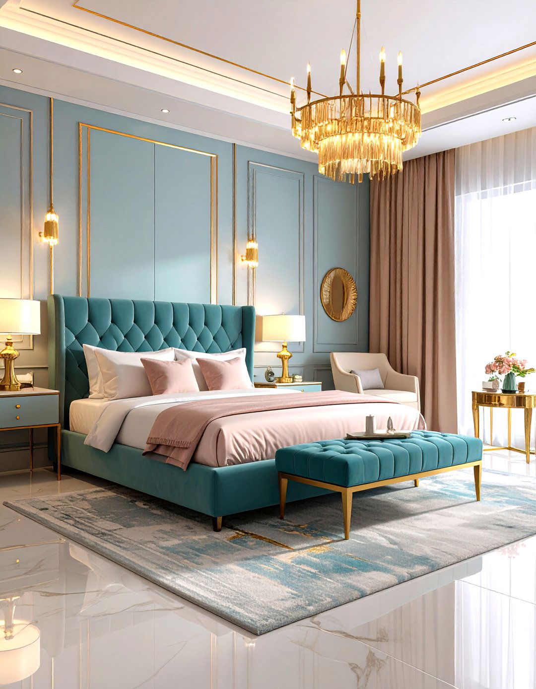Luxury Hotel Suite with Professional Styling - 24 Large Bedroom Design Ideas