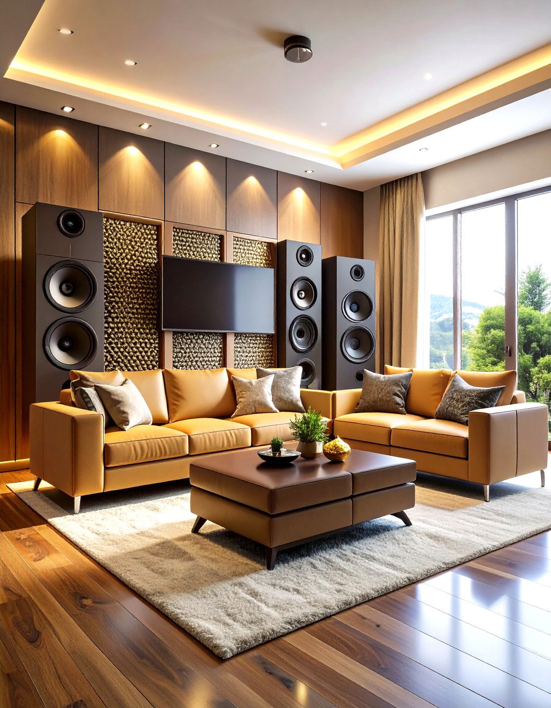 Luxury Integrated Sound System Media Wall - 24 Media Wall Ideas