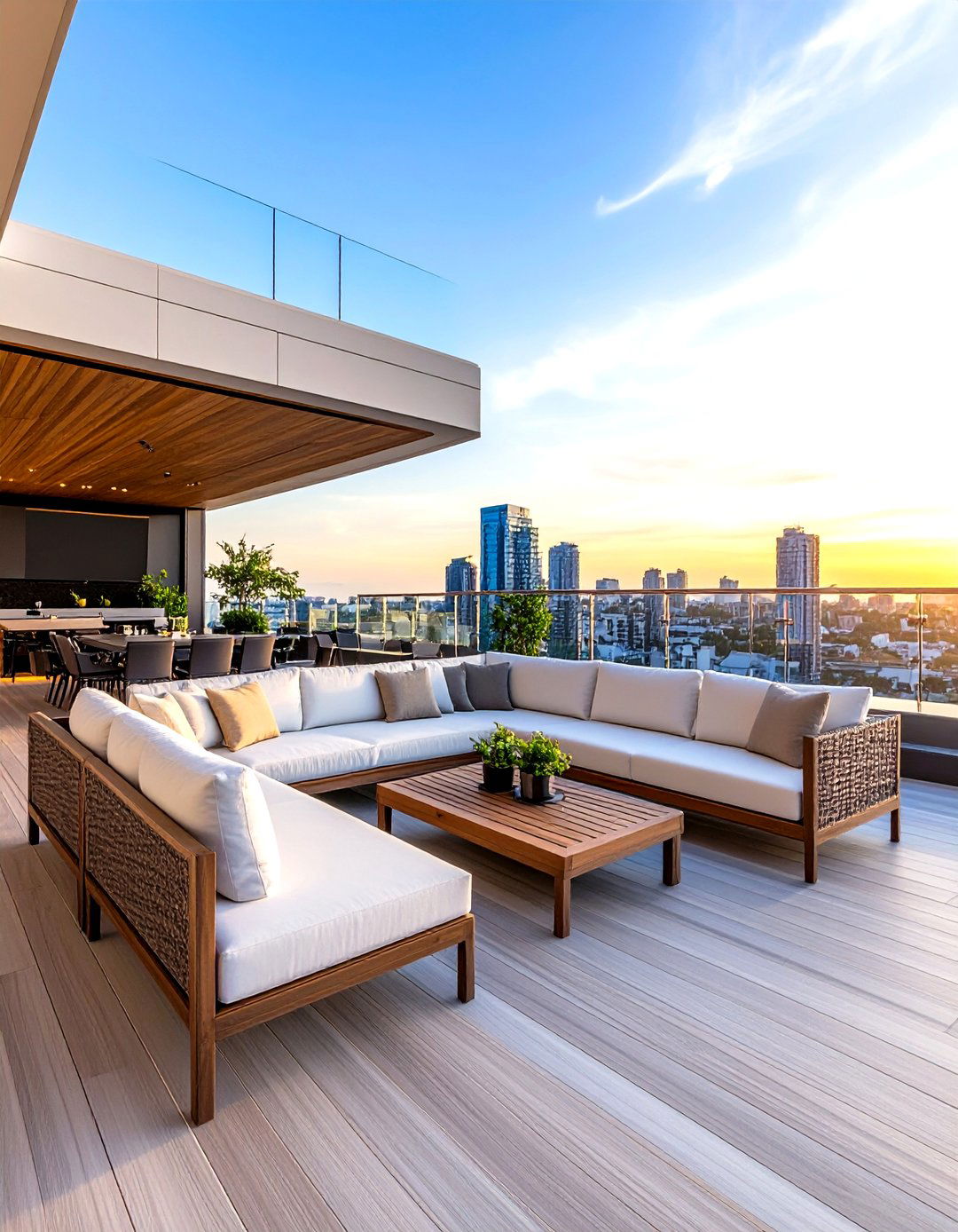 Luxury Lounge Penthouse Balcony with Premium Amenities - 24 Penthouse Balcony Ideas
