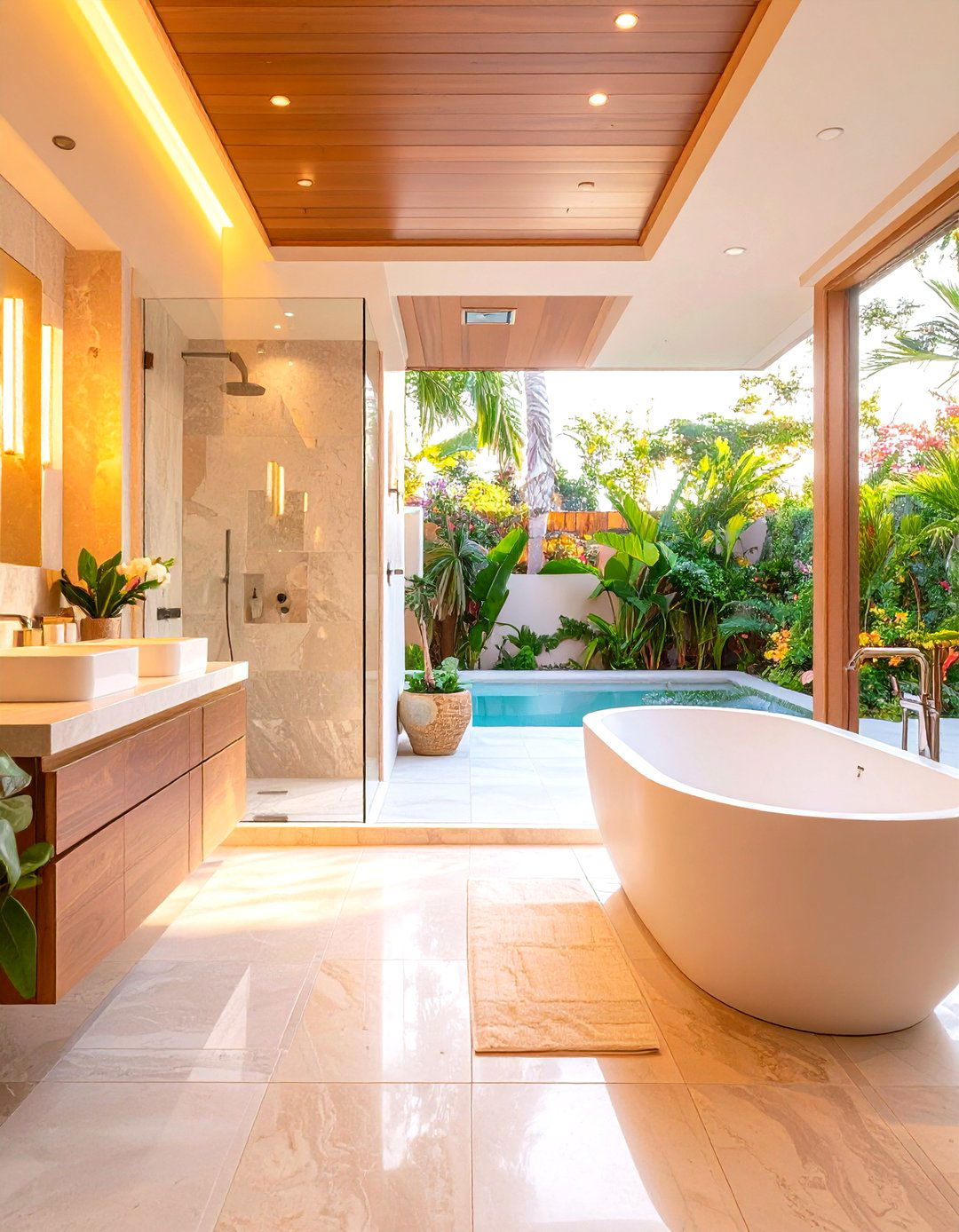 Luxury Master Bathroom with Separate Shower and Tub Zones - 24 Modern Bathroom Ideas