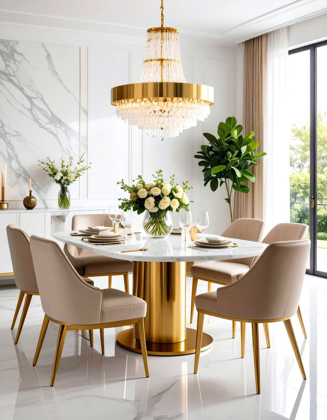Luxury Mixed Materials Dining Room - 24 Modern Dining Room Ideas