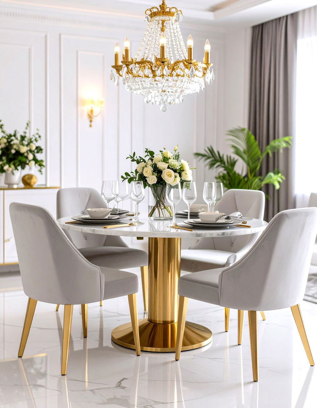 Luxury Neutral Dining Area - 24 Neutral Dining Room Ideas