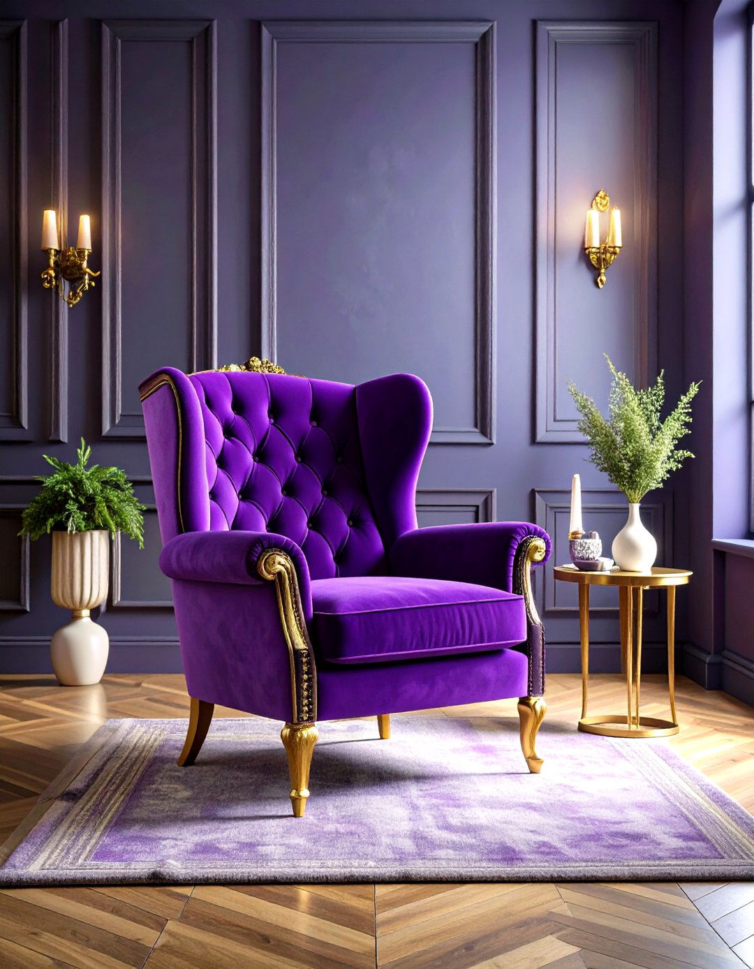 Luxury Purple Velvet Chair Painted Frames - 24 Painted Furniture Ideas
