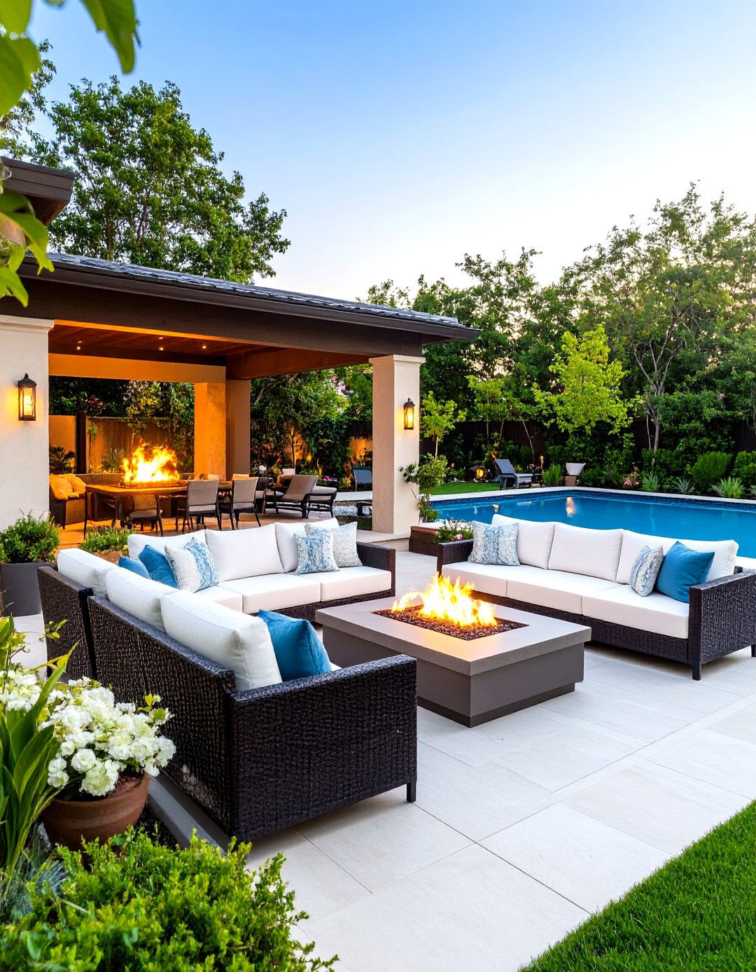 Luxury Resort Outdoor Living with Premium Amenities - 24 Outdoor Living Room Ideas