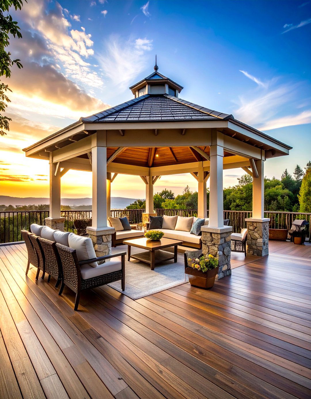 Luxury Resort Style Gazebo with Premium Amenities - 24 Gazebo on Deck Ideas