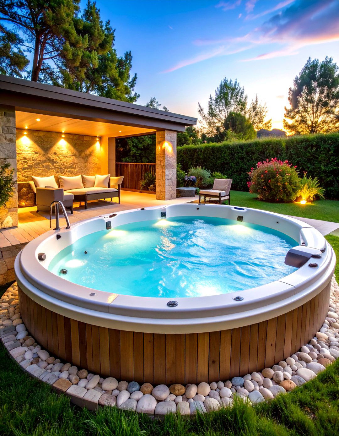 Luxury Resort Sunken Hot Tub with Full Service Amenities - 24 Sunken Hot Tub Ideas