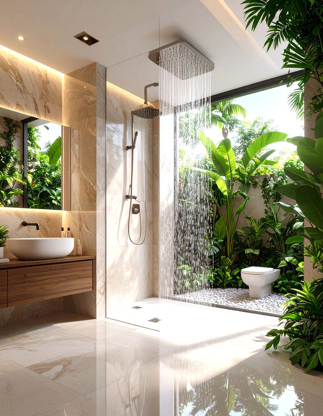 Luxury Spa Style Accessible Shower Suite - 24 Handicap Bathroom Ideas