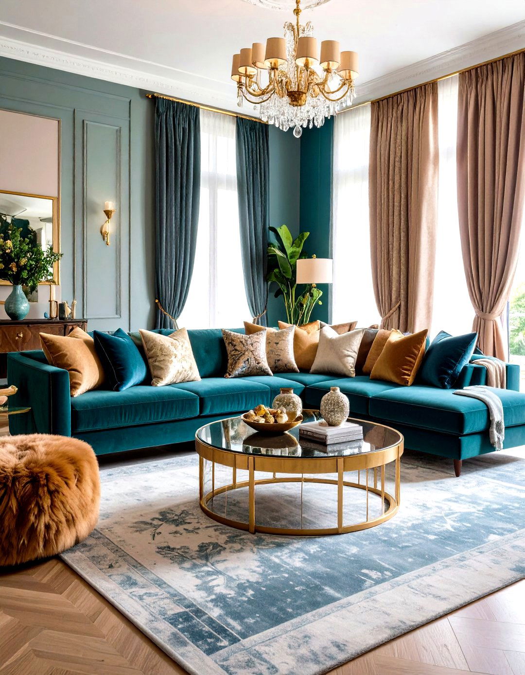 Luxury Textile Combination Richness - 24 Glam Living Room Ideas