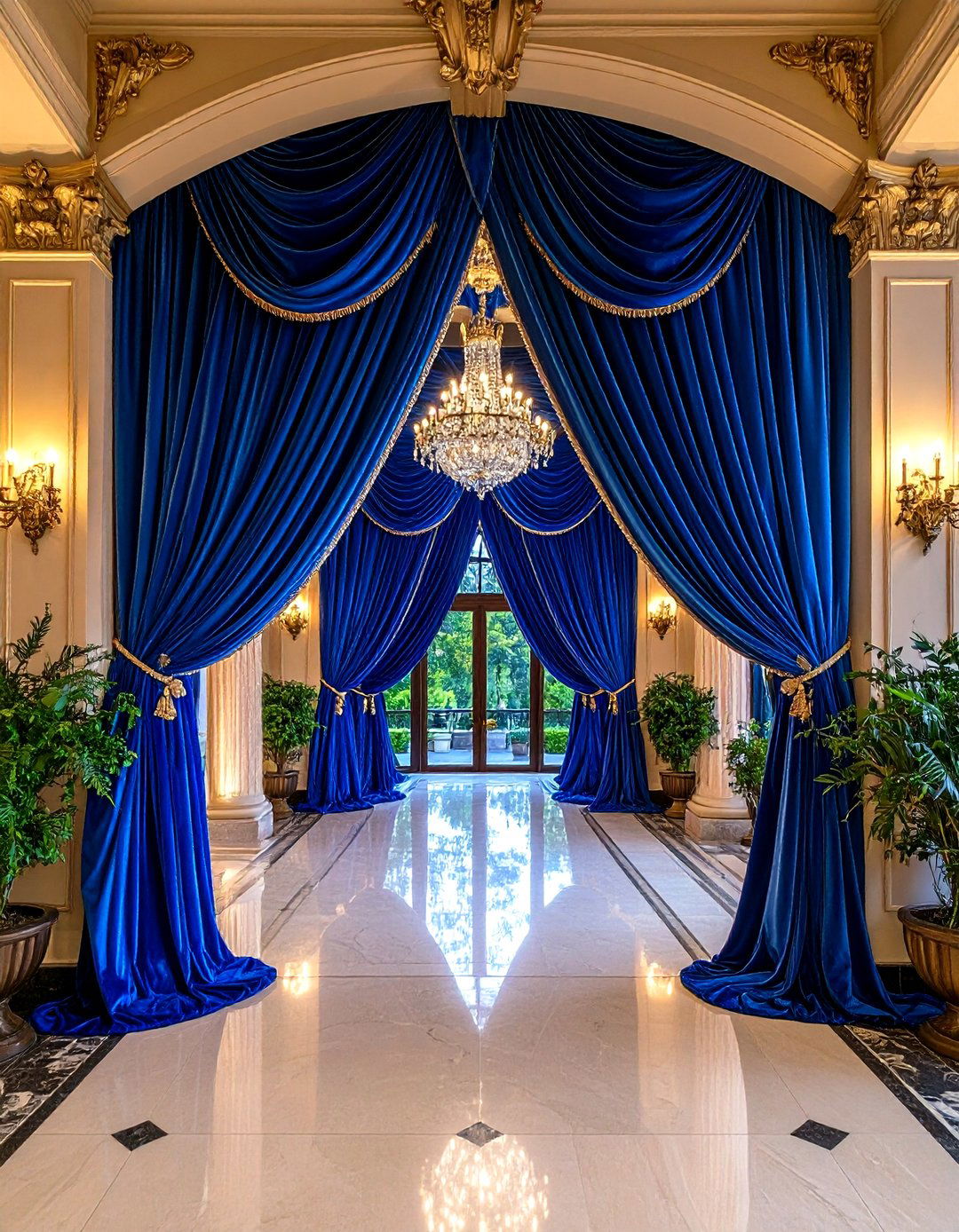 Luxury Velvet Draping Entrance - 24 Wedding Entrance Ideas