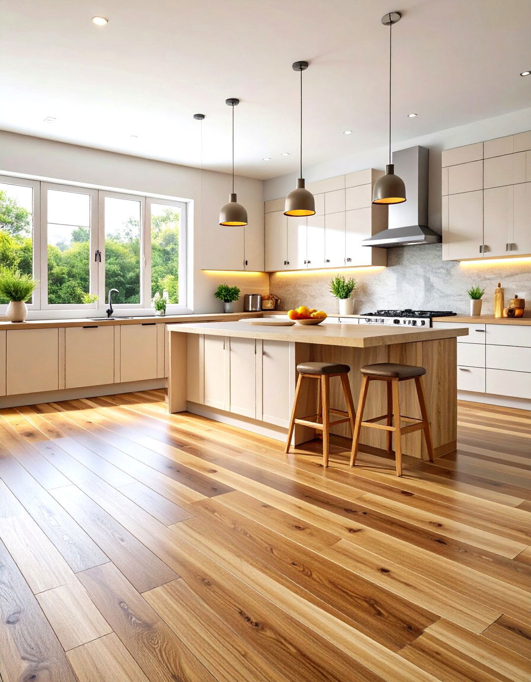 Luxury Vinyl Plank Wood Look Flooring - 24 Kitchen Flooring Ideas