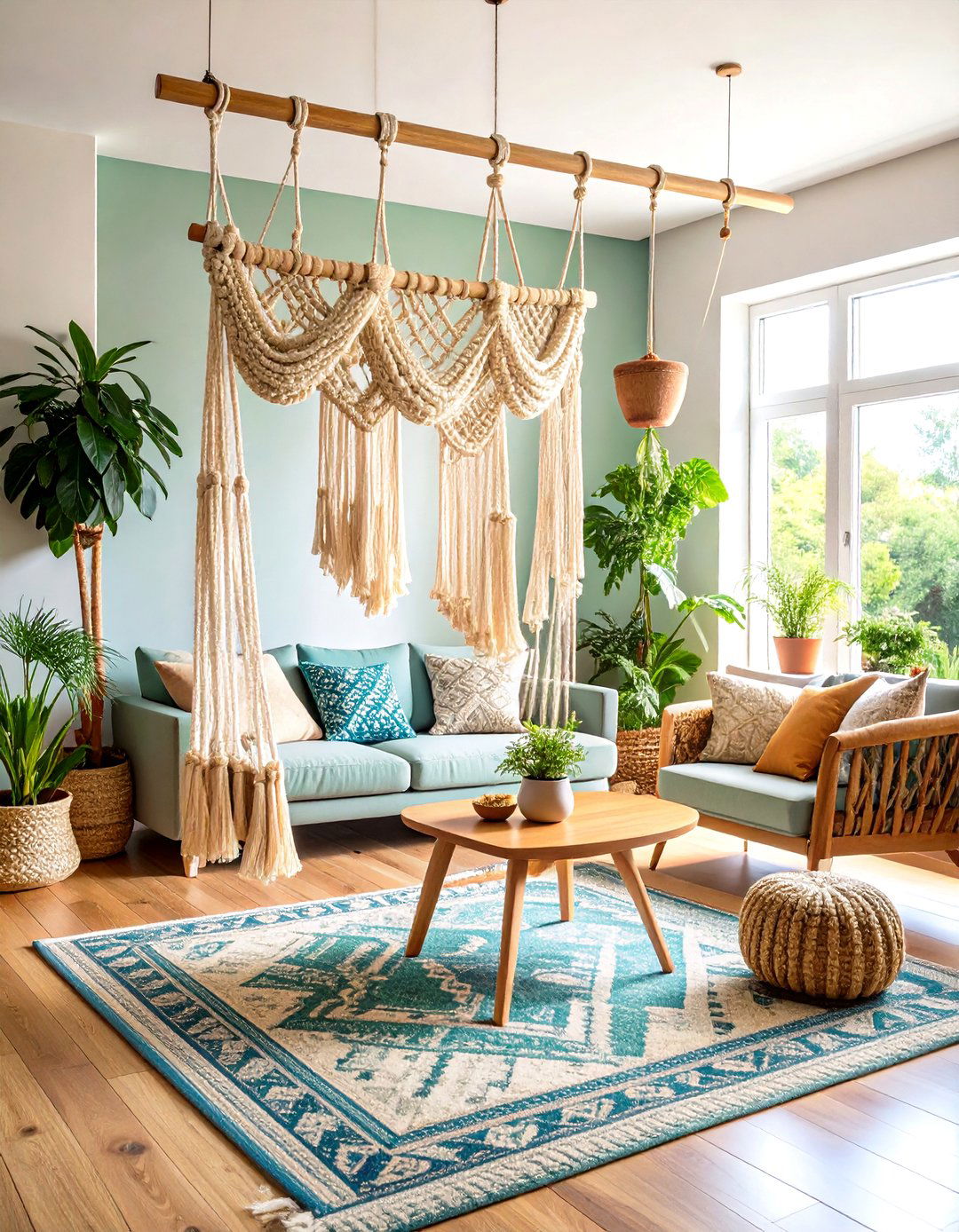 Macrame Hanging Dividers - 24 Room Divider Ideas