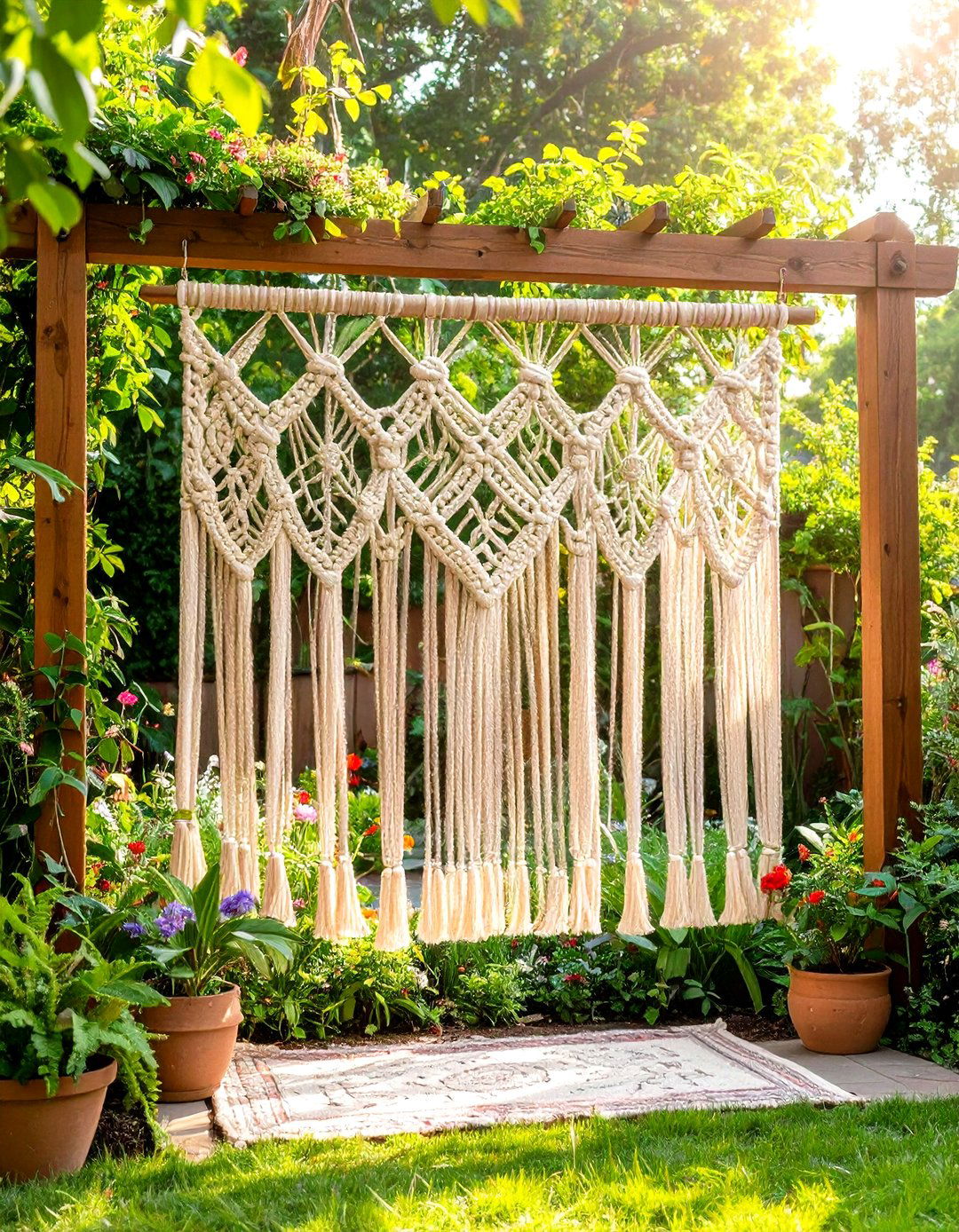 Macrame Net Climbing Wall - 24 Cucumber Trellis Ideas