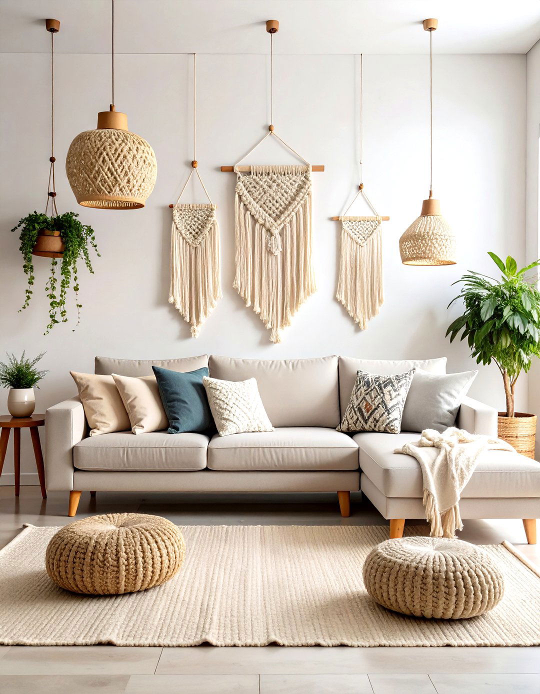 Macrame Wall Art Gallery - 24 Gypsy Bohemian Living Room Ideas