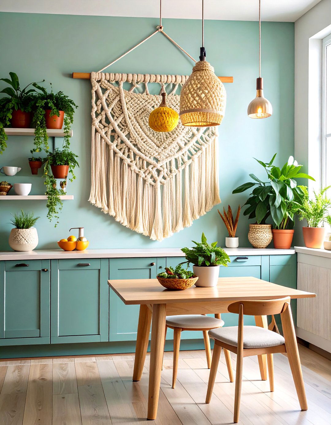 Macrame Wall Hangings - 24 Boho Kitchen Ideas