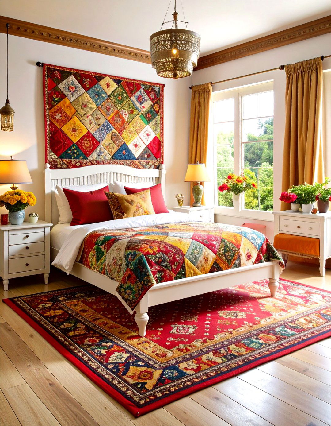 Madras Patchwork Guest Room - 24 Preppy Room Ideas