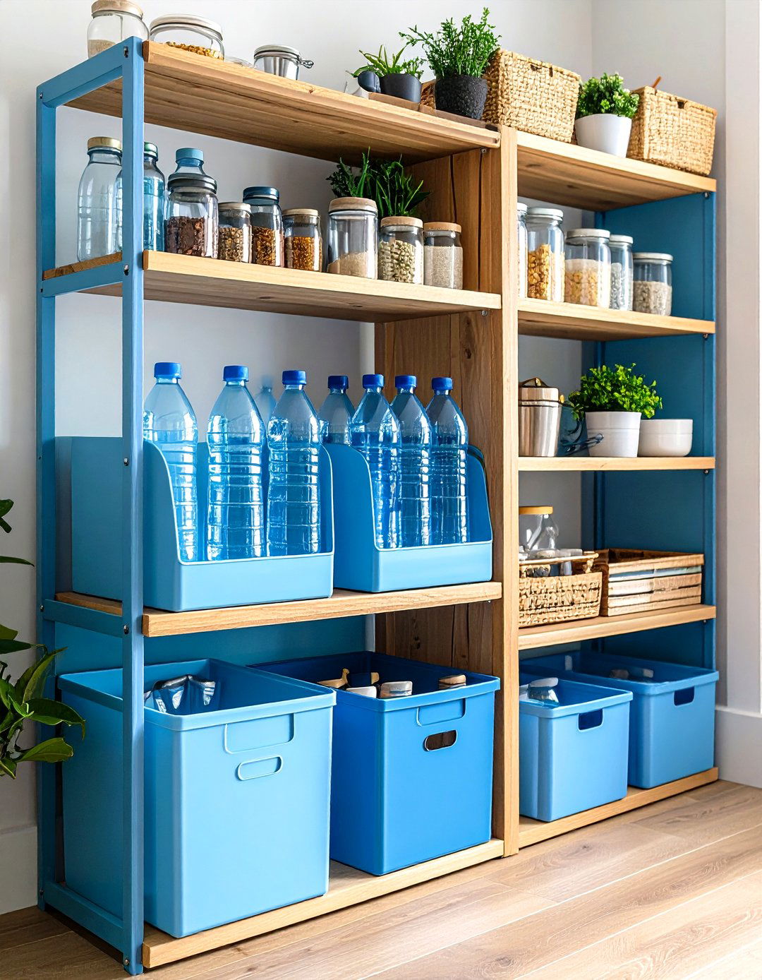 Magazine Holder Repurposing - 24 Water Bottle Storage Ideas