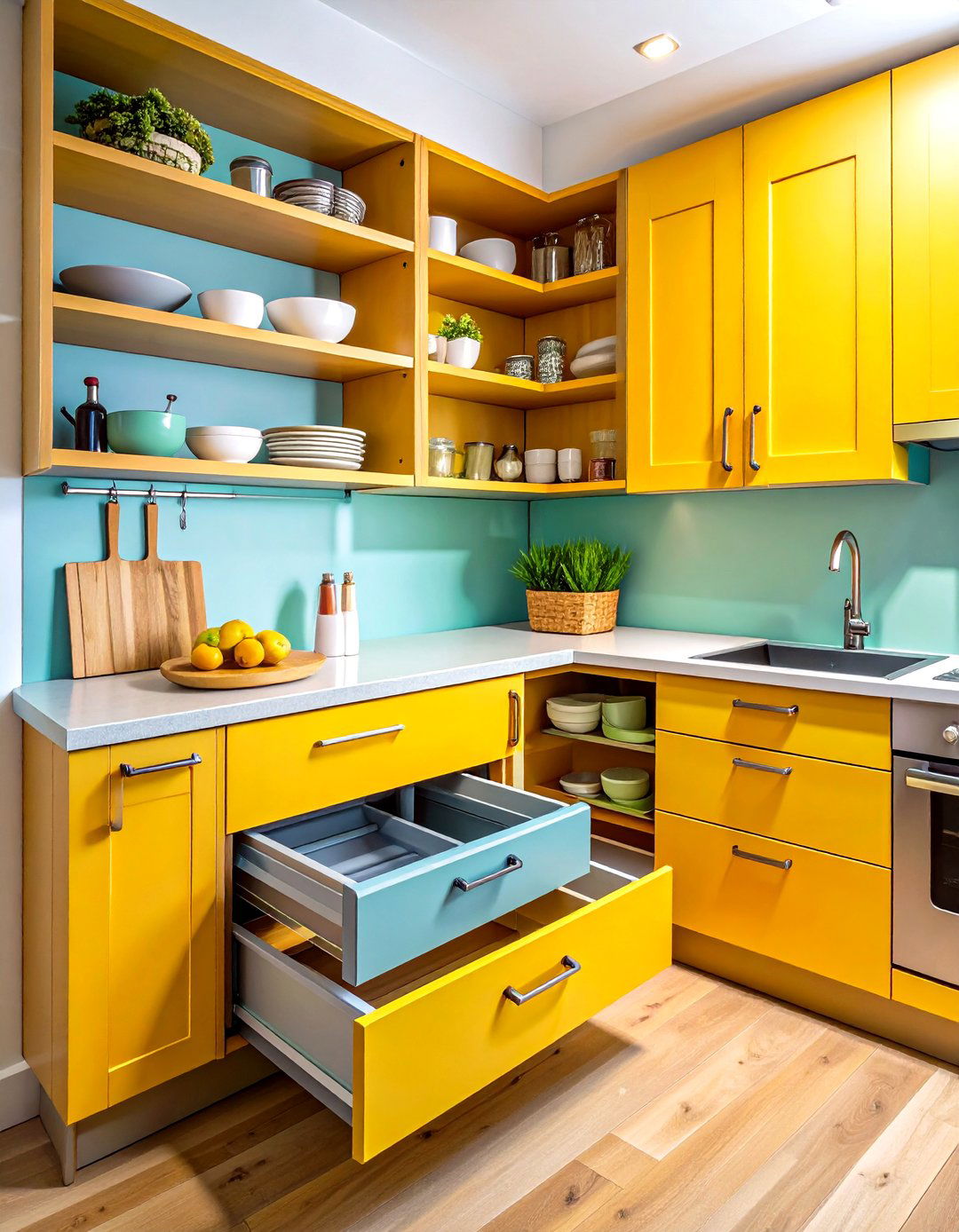 Magic Corner Pull Out System - 24 Kitchen Corner Ideas