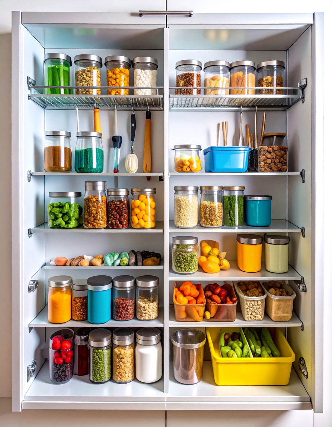 Magnetic Kitchen Cabinet Door Storage System - 24 Kitchen Cabinet Organization Ideas
