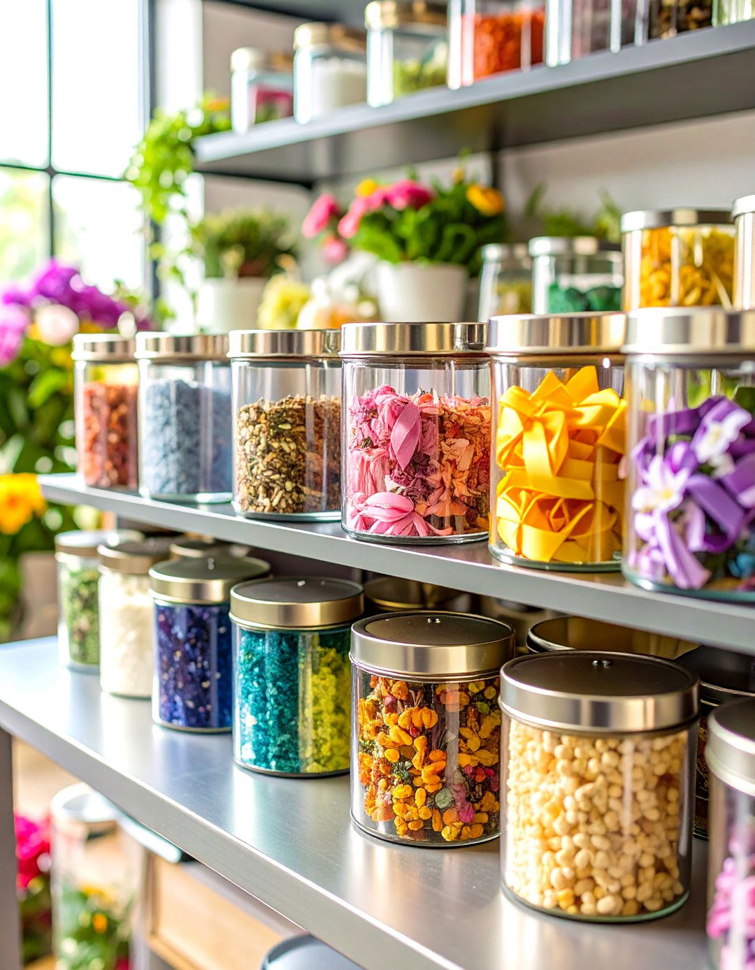 Magnetic Spice Container Ribbon Storage - 24 Ribbon Storage Ideas