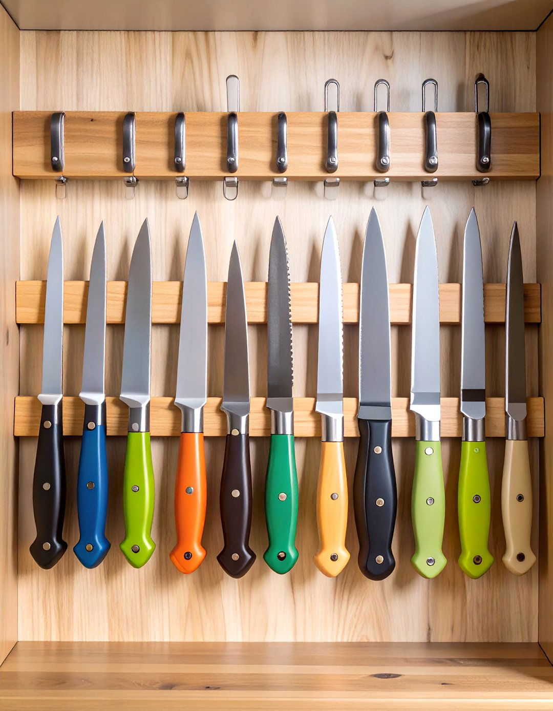 Magnetic Strip Organizers - 24 cabinet storage ideas