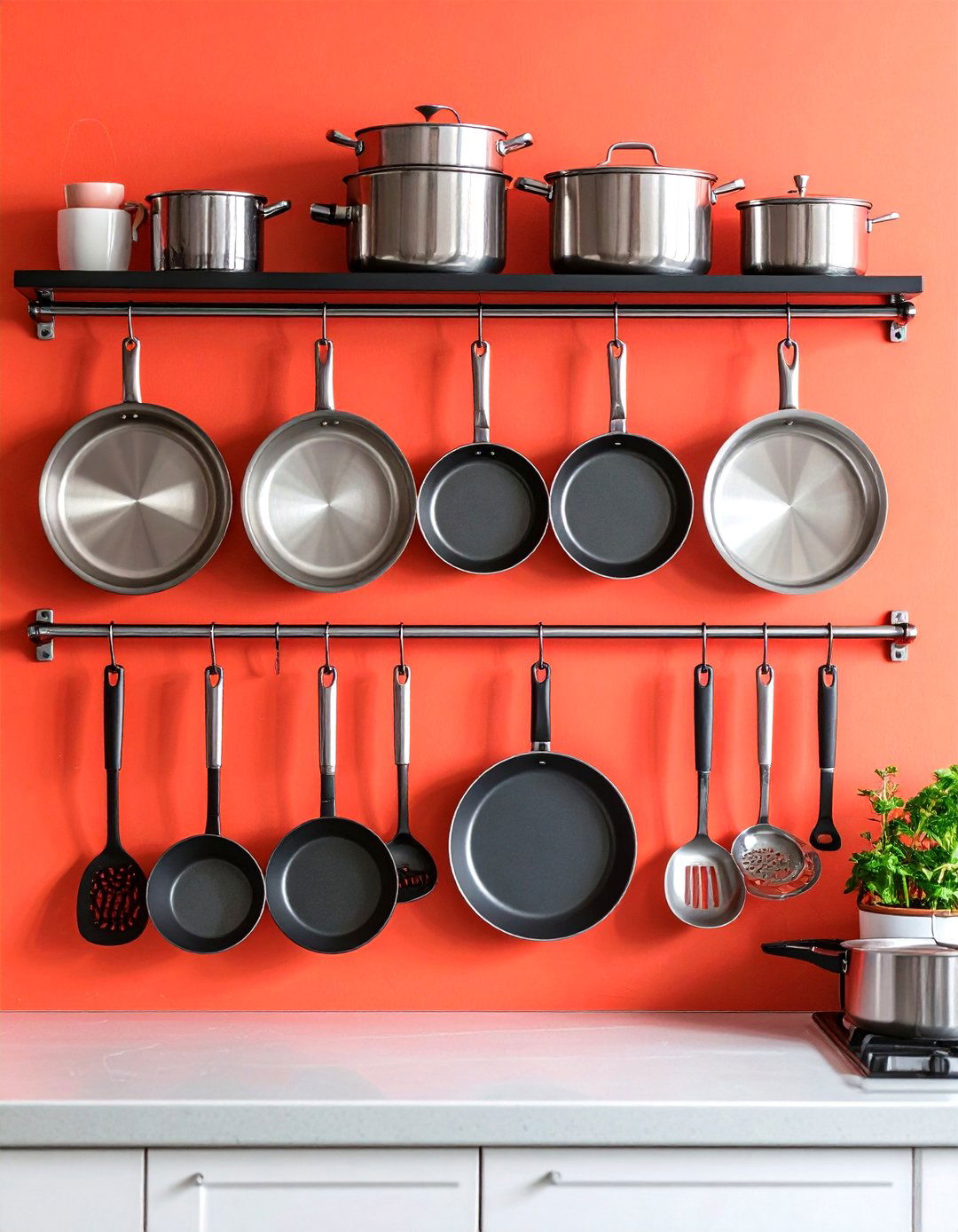 Magnetic Strip Solutions - 24 Pots and Pans Storage Ideas