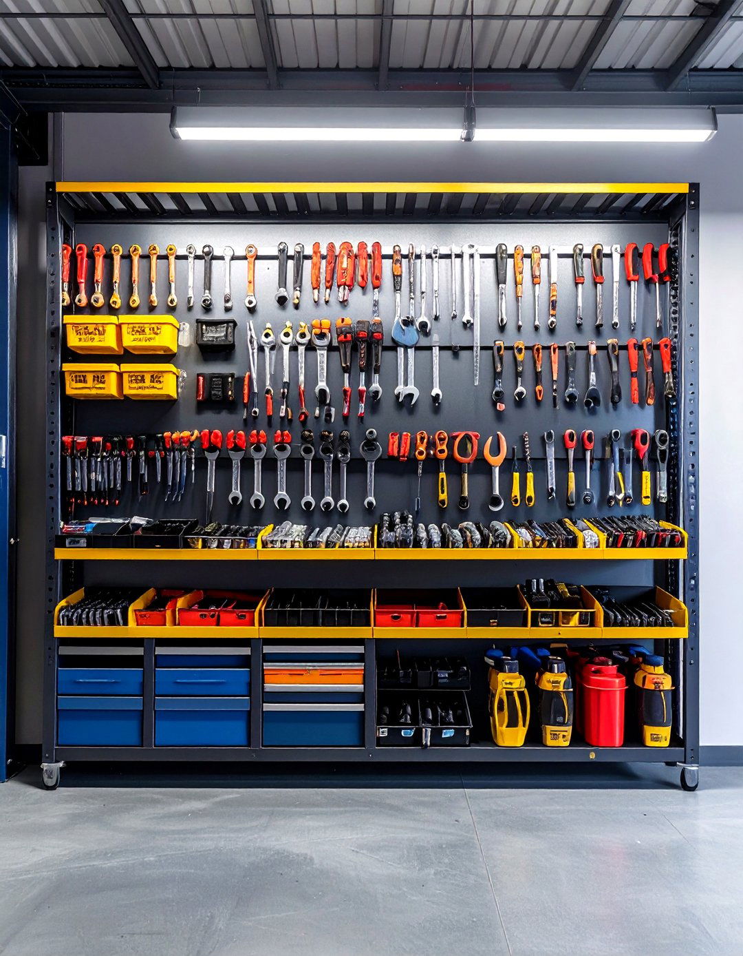 Magnetic Strip Storage Solutions - 24 Garage Shelving Ideas