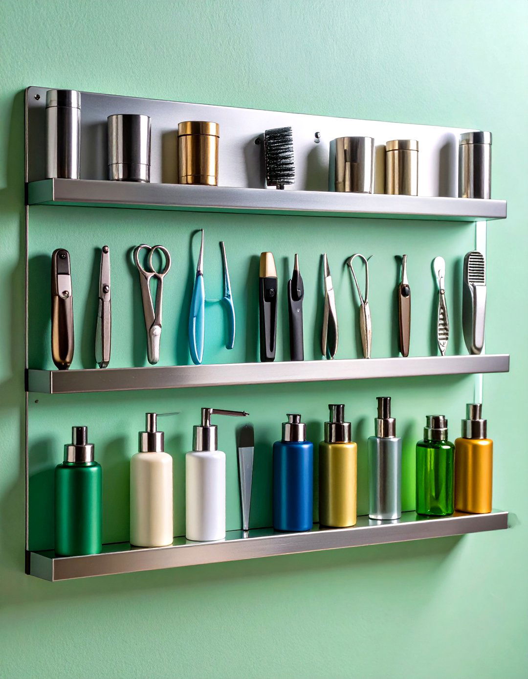 Magnetic Strip Storage - 24 Bathroom Counter Organization Ideas
