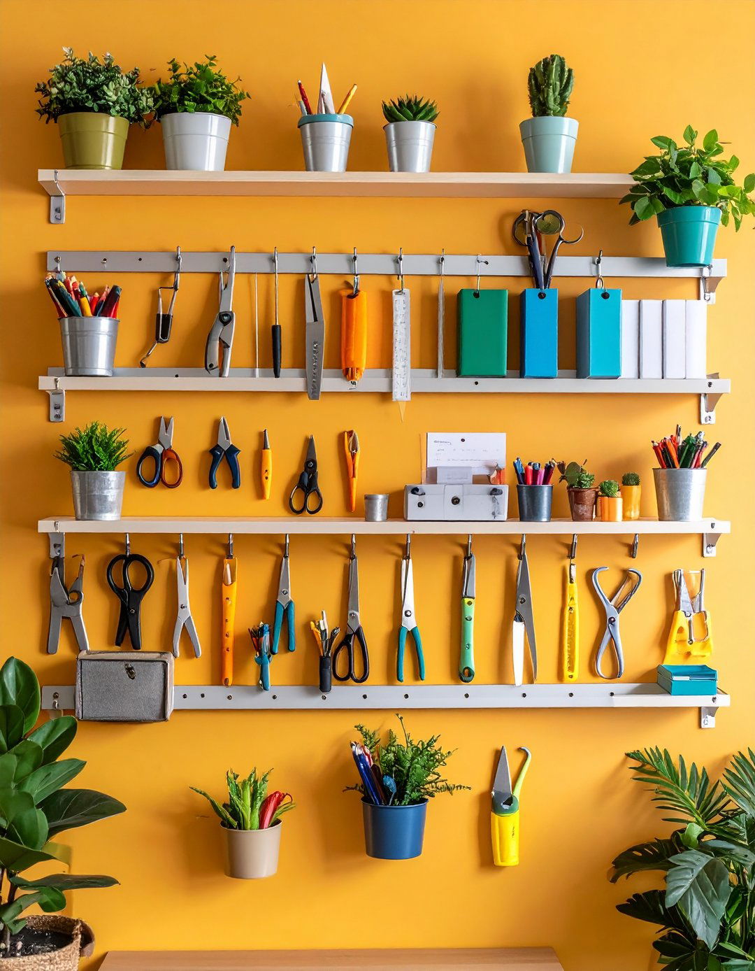 Magnetic Strip Tool Organization - 24 Budget Home Office Ideas