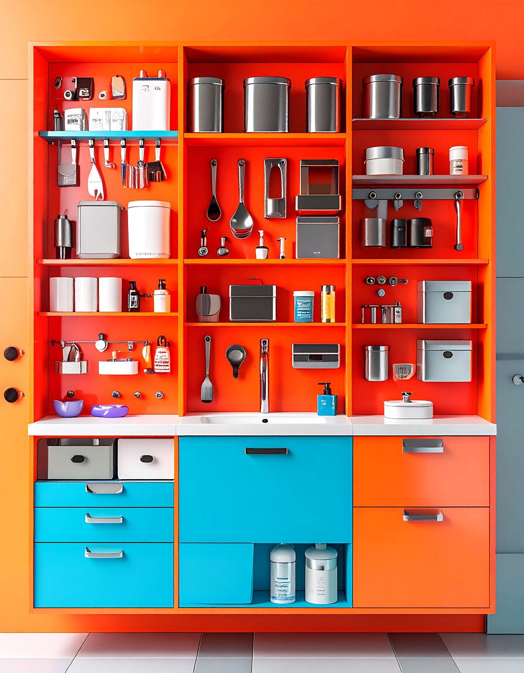 Magnetic Wall Storage Panels - 24 Small Bathroom Storage Ideas