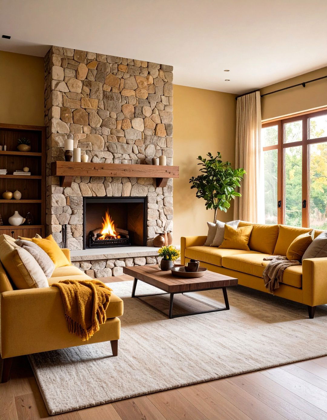 Magnolia Living Room with Fireplace - 24 Magnolia Living Room Ideas