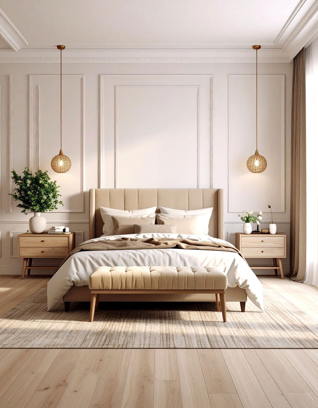 Magnolia Paint Feature Wall - 24 Magnolia Bedroom Ideas