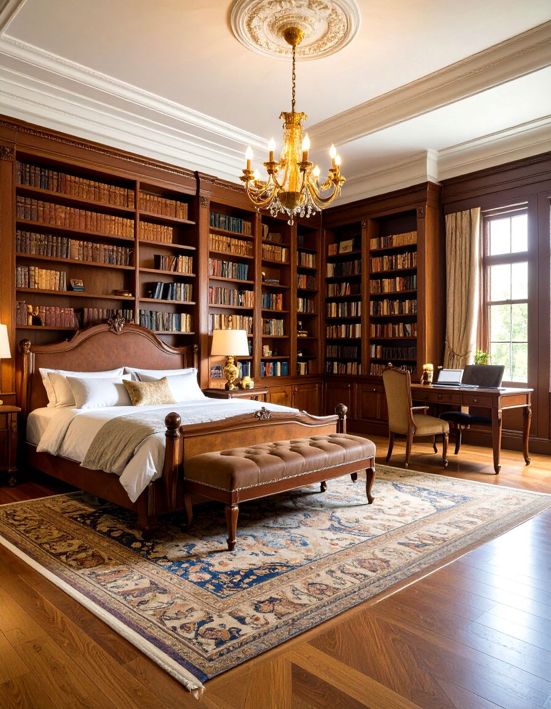 Mahogany Mansion Library - 24 dark academia bedroom ideas