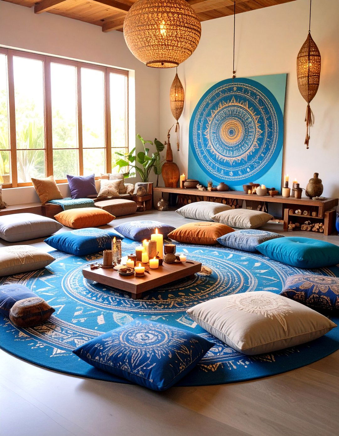 Mandala Art Center Focus - 24 Colorful Boho Decor Ideas