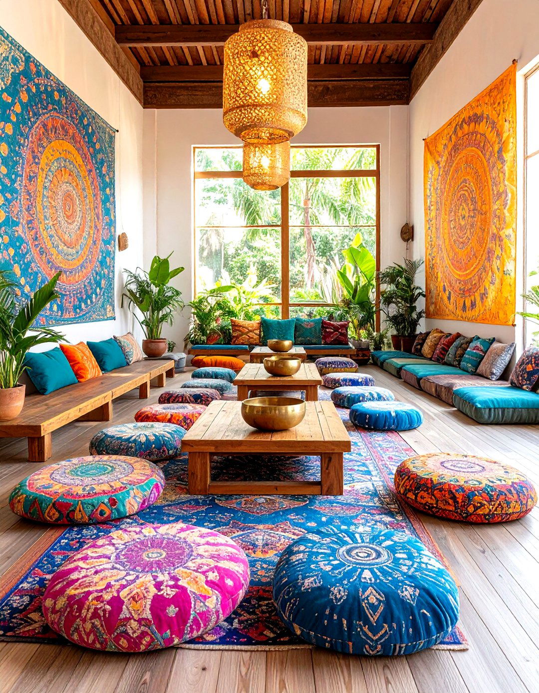 Mandala Art Meditation Chamber - 24 Boho Meditation Room Ideas