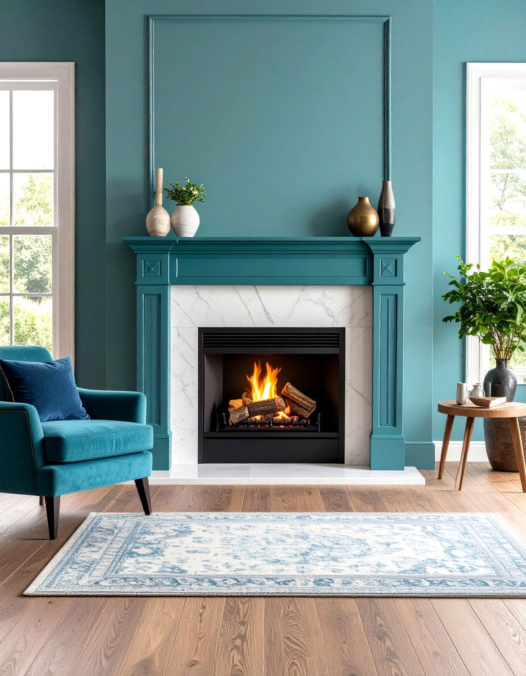 Mantel Electric Fireplace Traditional Style - 24 Electric Fireplace Ideas