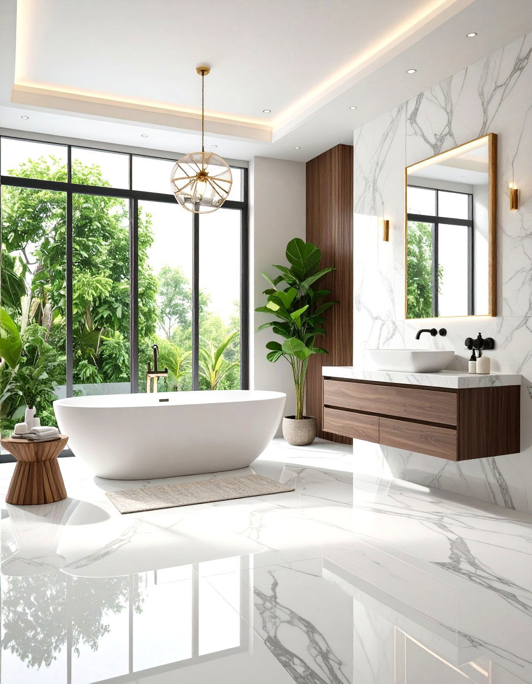 Marble Countertop Bathroom Luxury - 24 Masculine Bathroom Ideas