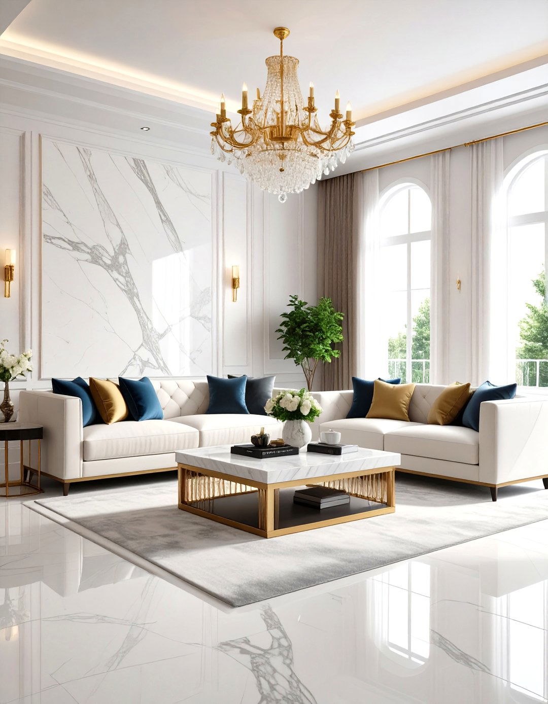 Marble Effect Living Room Wallpaper - 24 Living Room Wallpaper Ideas