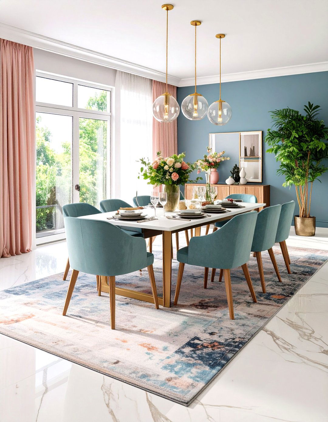 Marble Flooring Foundation - 24 Glam Dining Room Ideas