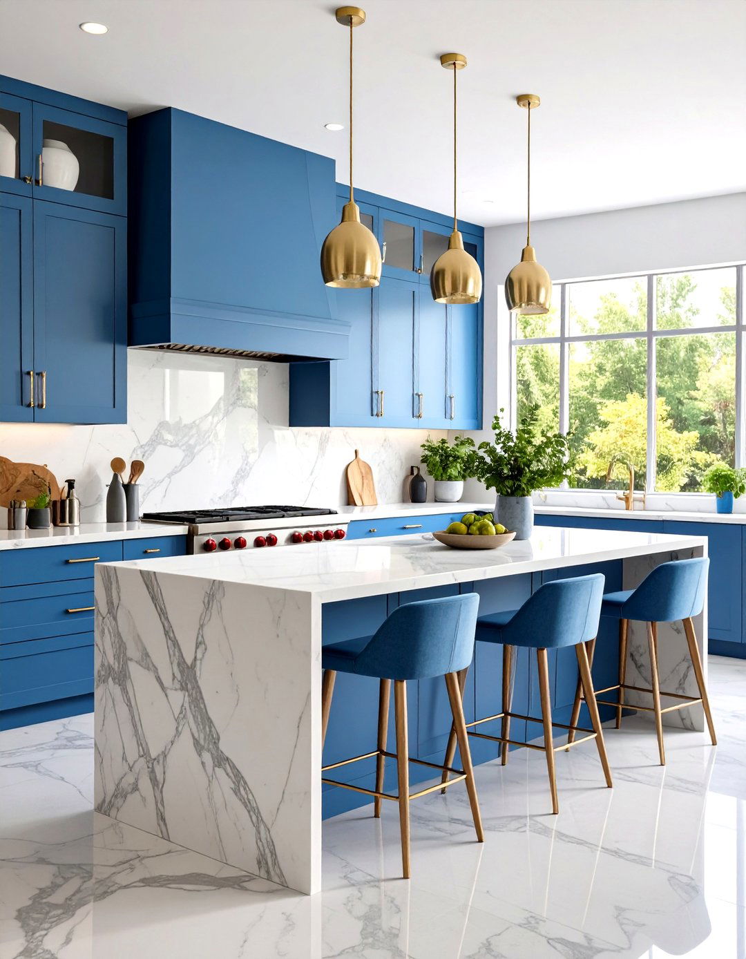 Marble Island Breakfast Bar - 24 Marble Kitchen Island Ideas