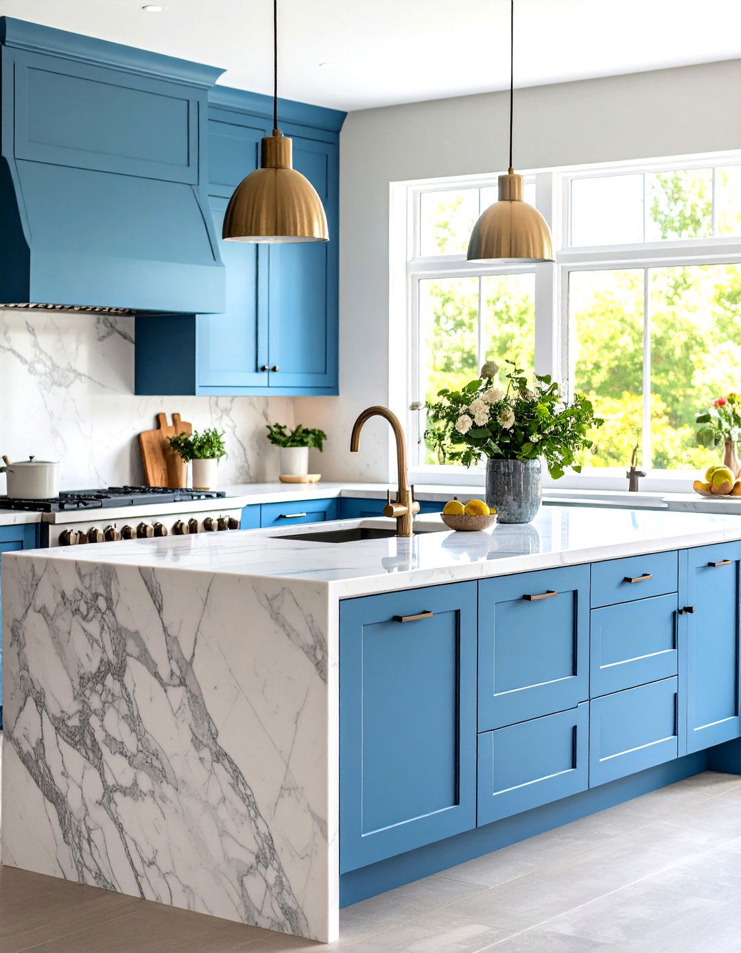 Marble Island Prep Sink Integration - 24 Marble Kitchen Island Ideas