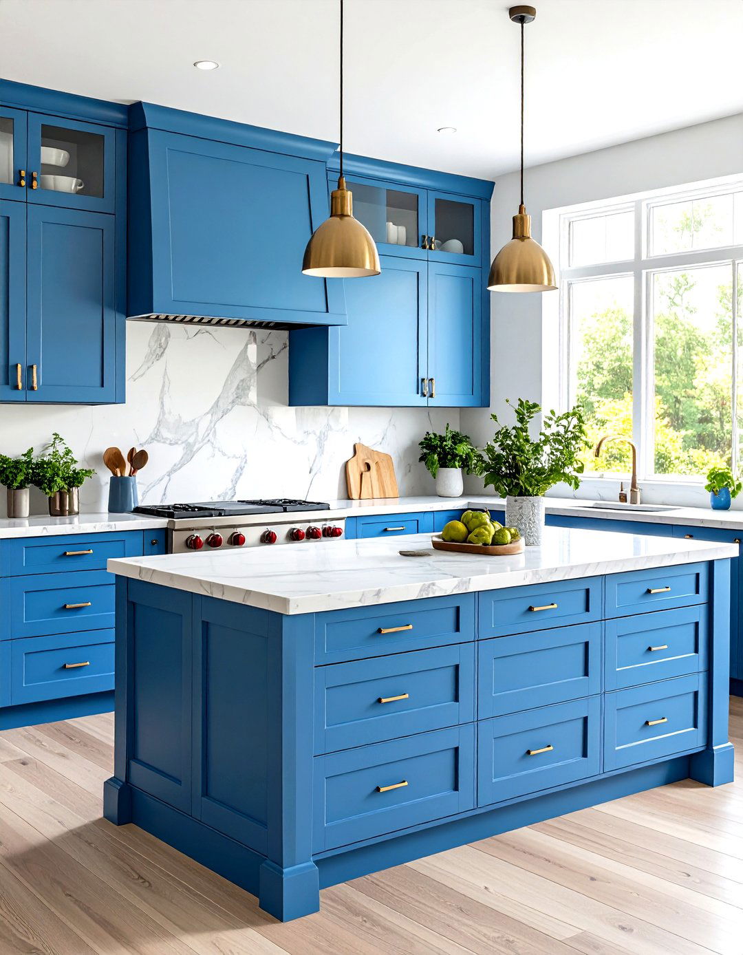 Marble Island with Storage Features - 24 Marble Kitchen Island Ideas