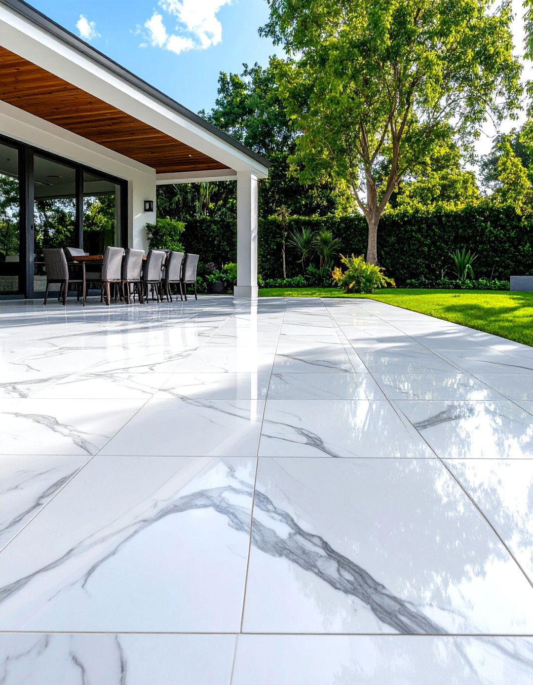 Marble Outdoor Tiles - 24 Patio Flooring Ideas