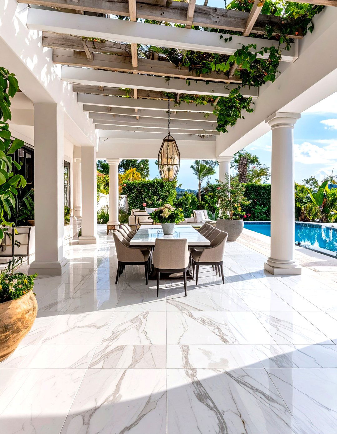 Marble Paver Pergola Luxury - 24 Pergola Flooring Ideas