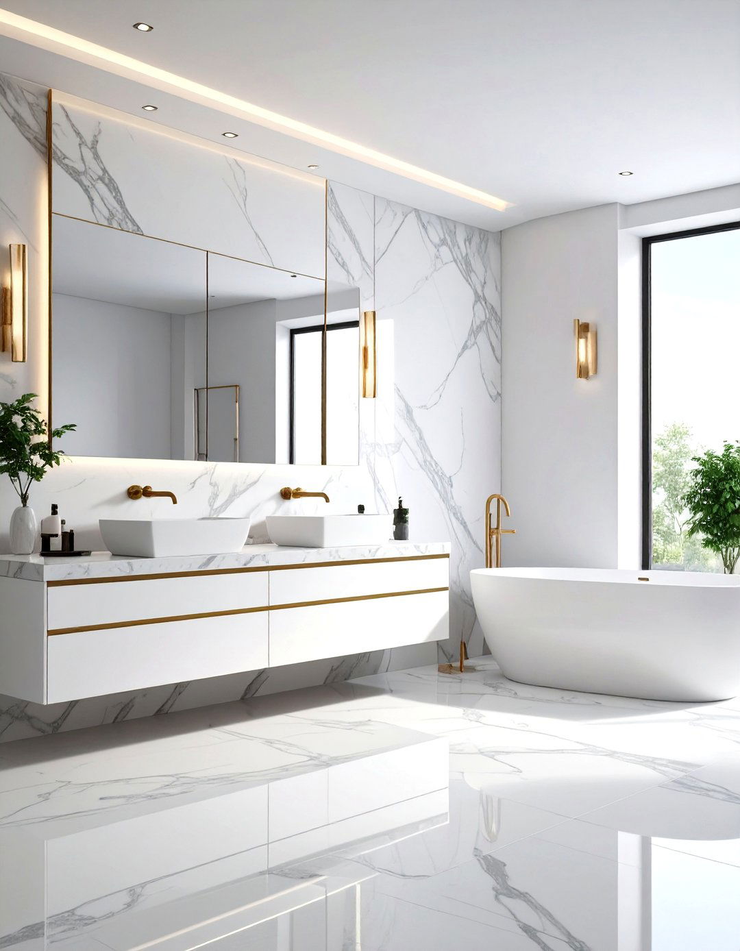 Marble Texture Bathroom Wallpapers - 24 Bathroom Wallpaper Ideas