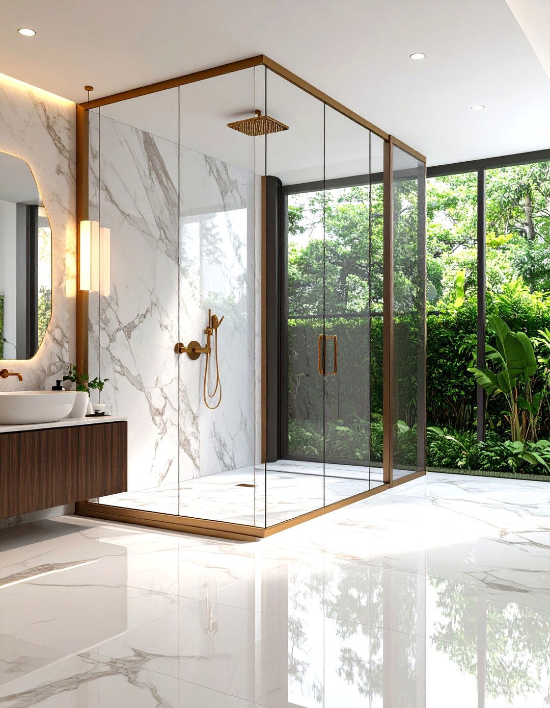 Marble Wet Room Modern Luxury - 24 Marble Bathroom Ideas