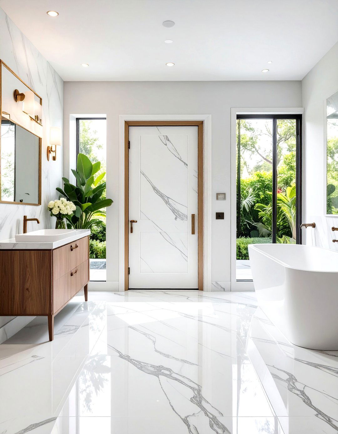 Marbled Door Finish Effect - 24 Door Painting Ideas