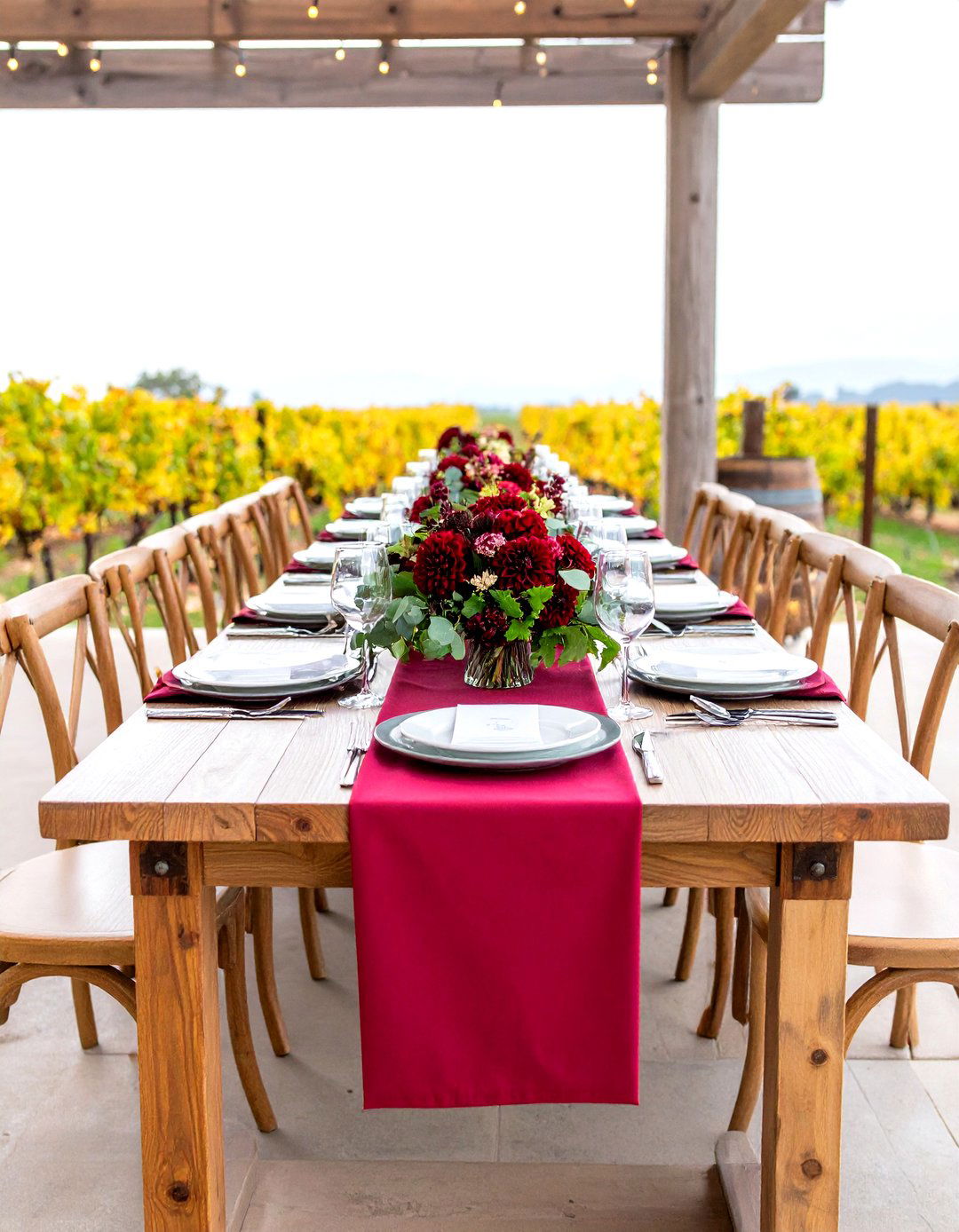 Marsala Wine Country Wedding - 24 Red Wedding Theme Ideas