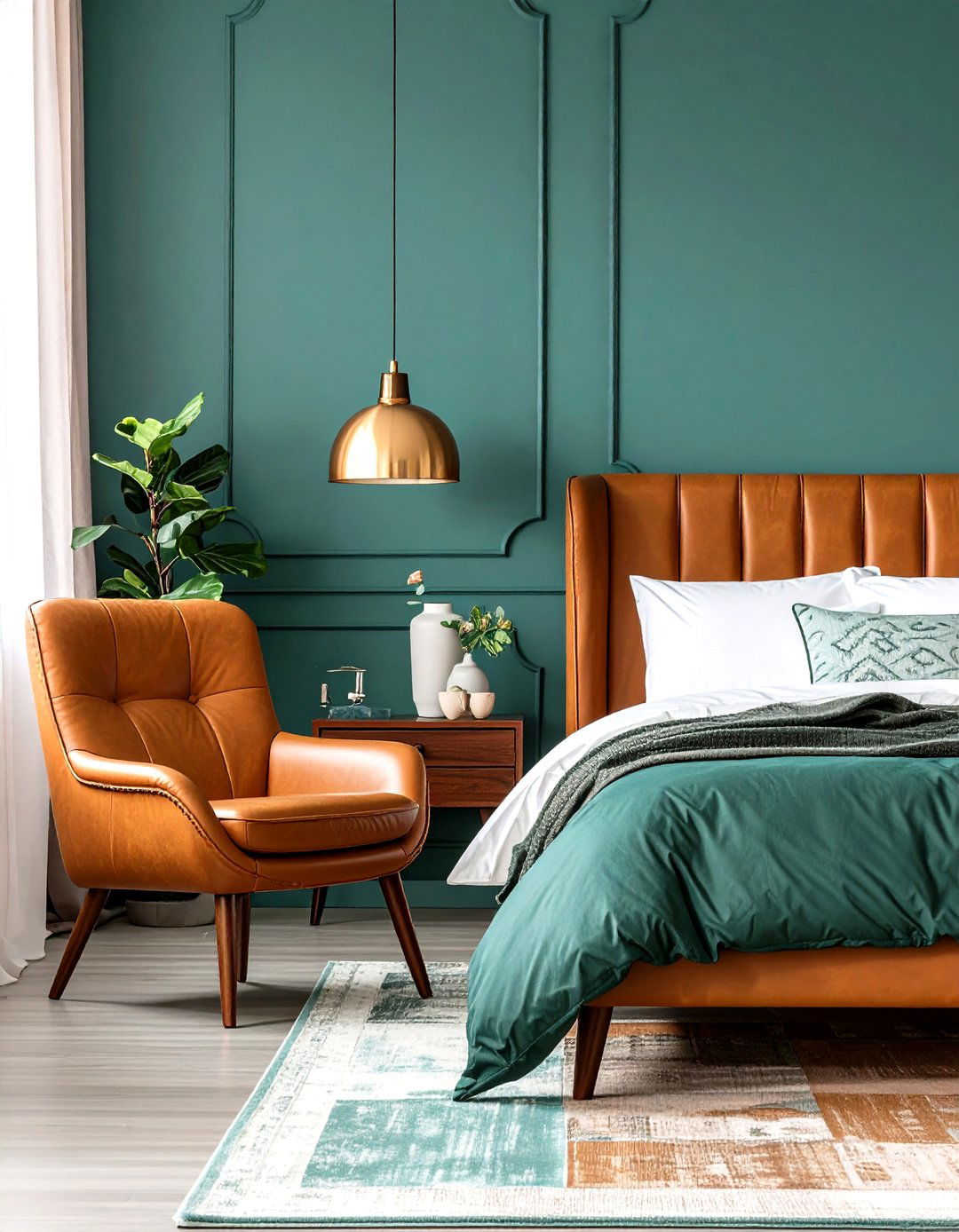 Masculine Retreat Teal Orange Bedroom - 24 Teal and Orange Bedroom Ideas