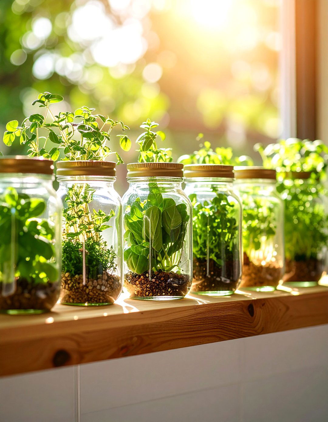Mason Jar Wall Gardens - 24 Budget Small Garden Ideas